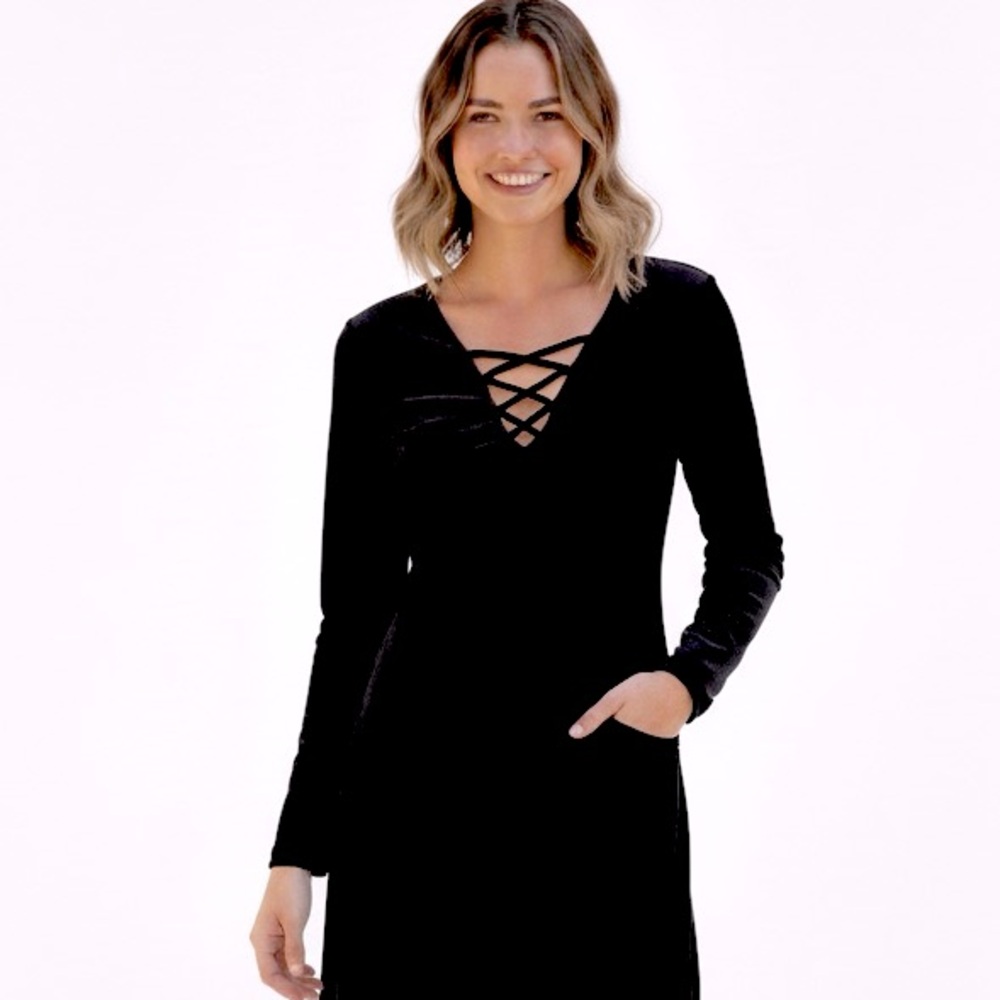 Women’s Black Velour Dress